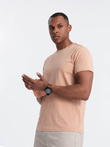 Classic BASIC men's cotton T-shirt - flesh-colored V9 OM-TSBS-0146