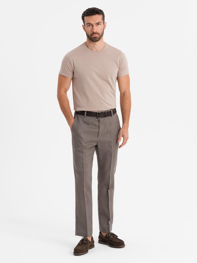 Classic BASIC men's cotton T-shirt - sand V11 OM-TSBS-0236