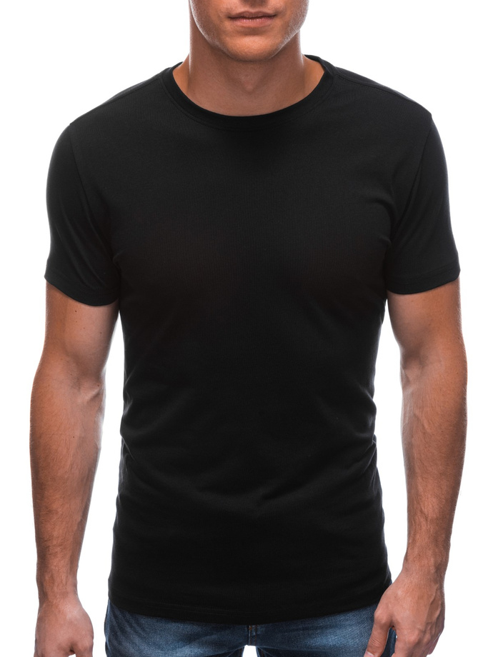 Men's plain t-shirt EM-TSBS-0100 - black