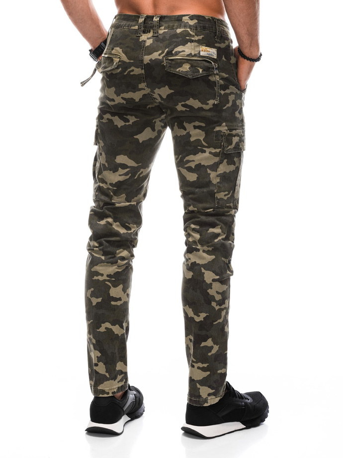 Men's cargo pants P1380 - beige