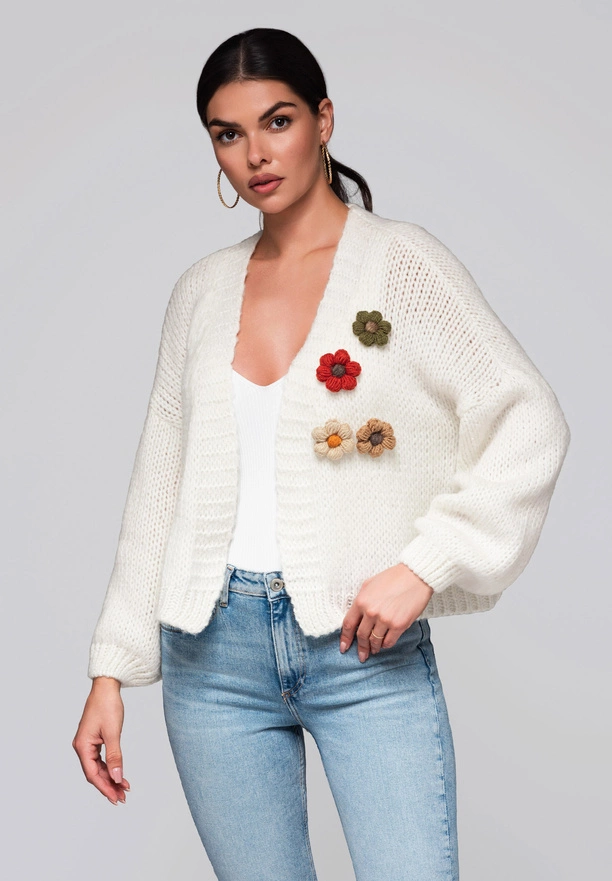 Sweter damski LW-SWCD-0101 cream