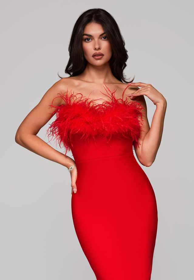 Evening dress LA-OM-DLR239 red