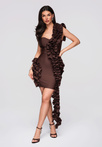 Evening dress LA-OM-DLR240 - brown