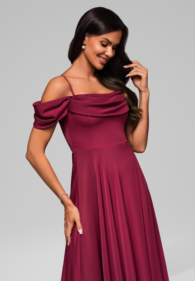 Sukienka wieczorowa LA-OM-DLR038 - dark red