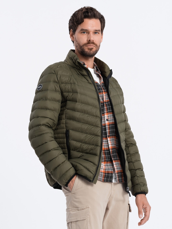 Men's quilted jacket - olive V5 C528