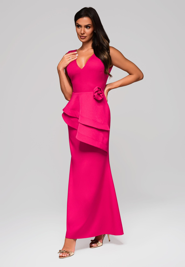 Evening dress LA-OM-DLR212- fuchsia