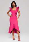 Evening dress LA-OM-DLR152 - fuchsia