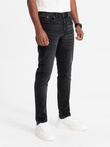 Spodnie męskie jeansowe SLIM FIT - czarne V1 OM-PADP-0110