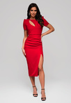 Evening dress LA-OM-DLR150 Regular Fit red