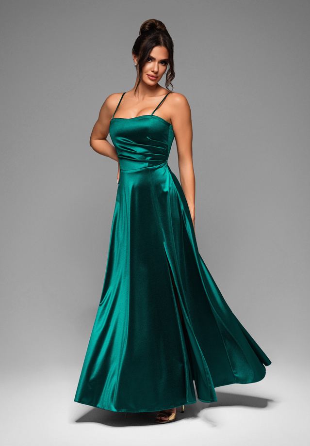 Evening dress LA-OM-DLR016 - bottle green