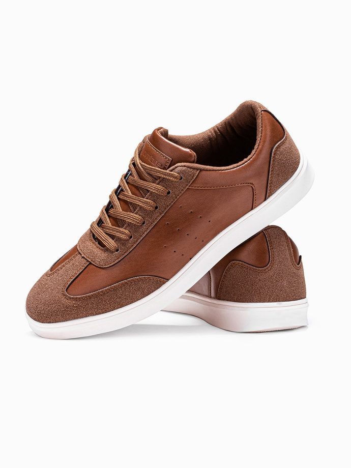 Men's high-top trainers - brown T373