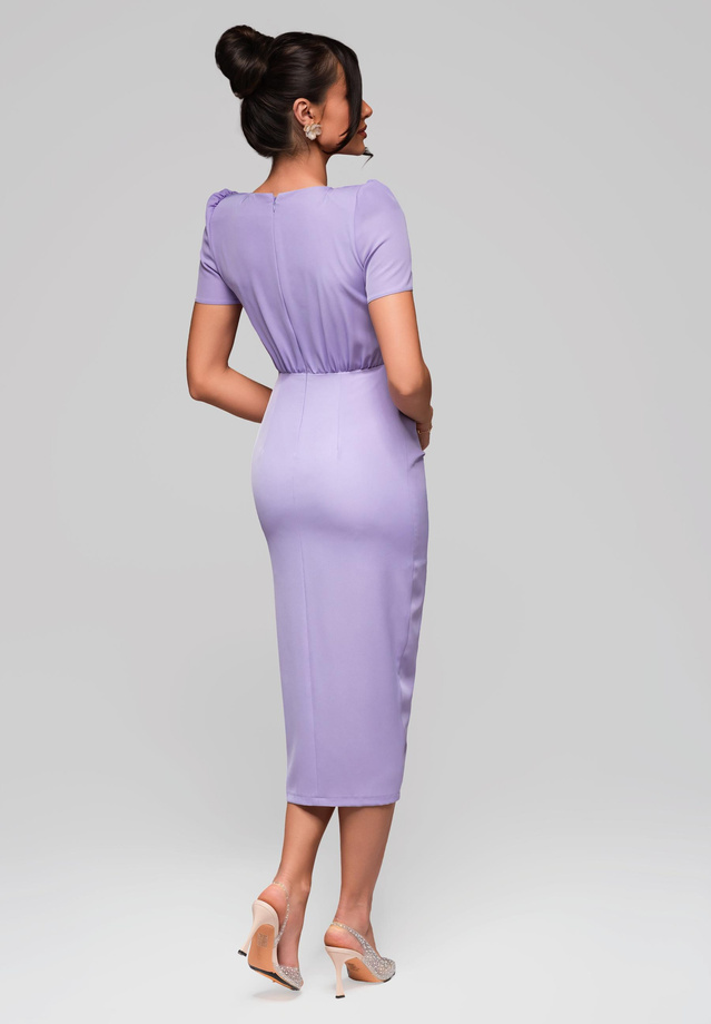 Sukienka wieczorowa LA-OM-DLR150 Regular Fit fioletowy