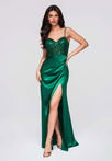 Evening dress LA-OM-DLR284 - green