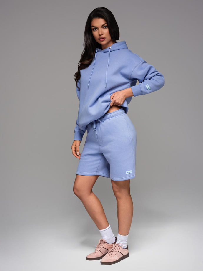 Szorty dresowe unisex ze ściągaczem w pasie – lawendowe V9 OU-SRBC-0101