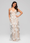 Evening dress LA-OM-DLR203- beige