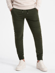 Men's jogger sweatpants - olive V1 OM-PASK-22FW-004