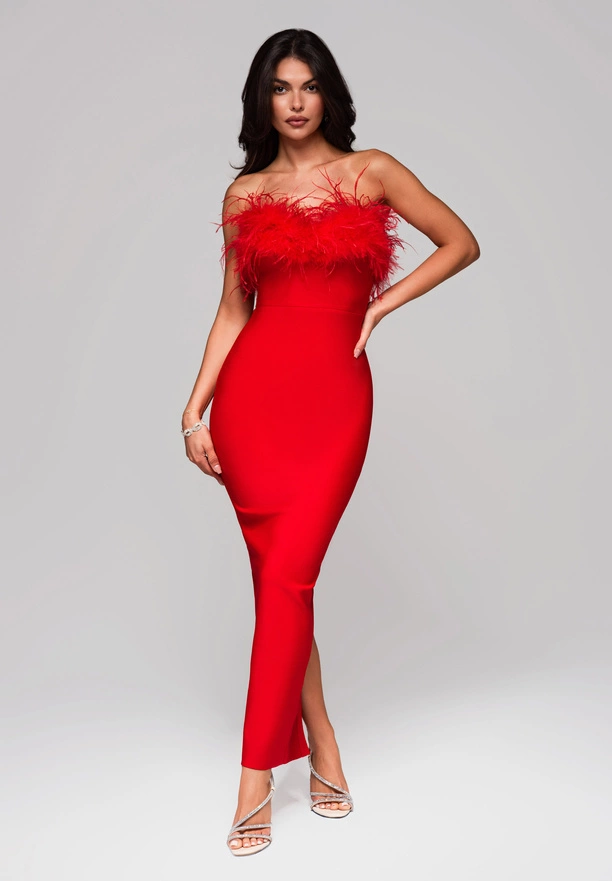 Evening dress LA-OM-DLR239 red