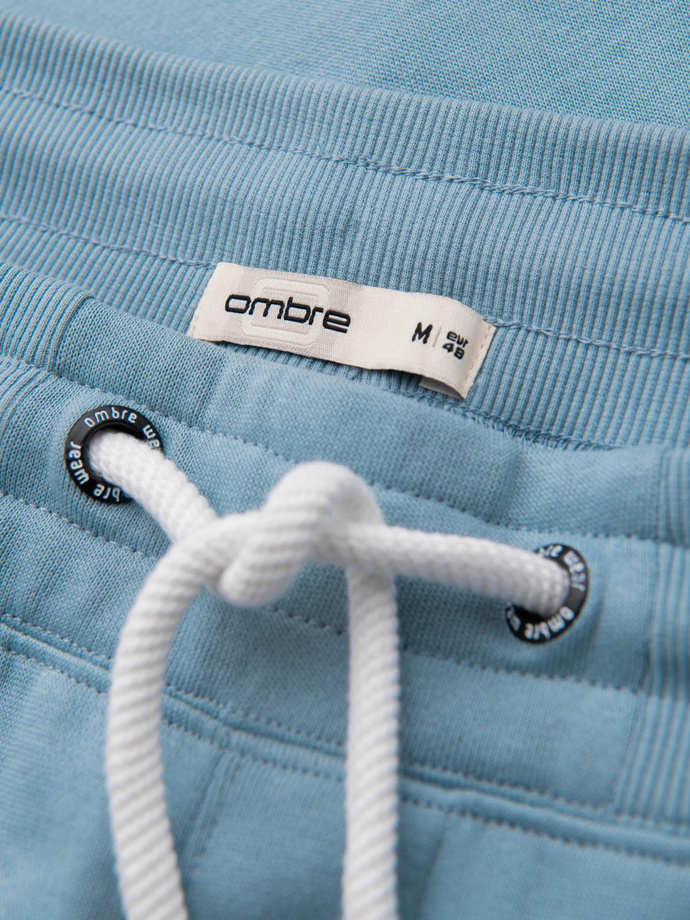 Męskie spodnie dresowe typu jogger - niebieskie V7 OM-PABS-0173