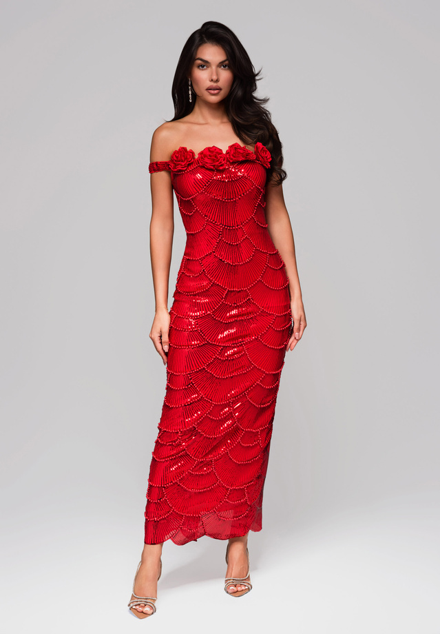 Evening dress LA-OM-DLR238 red