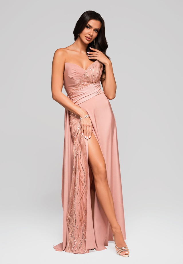 Evening dress LA-OM-DLR189 - old pink