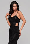 Evening dress LA-OM-DLR146 - black
