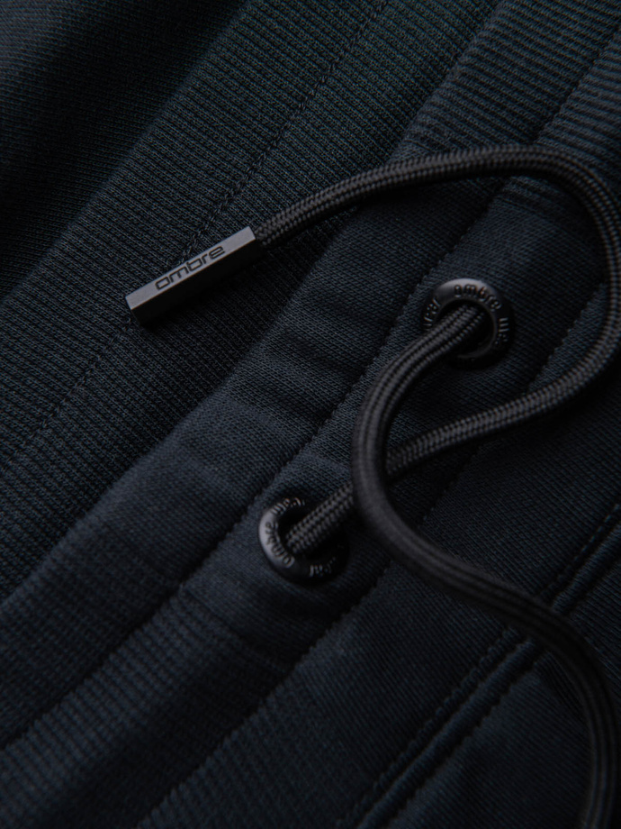 Men's BASIC cotton sweat shorts - black V9 OM-SRBS-0149