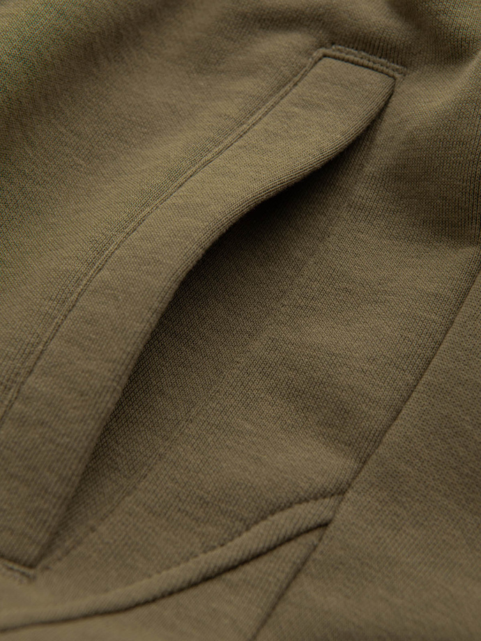 Men's BASIC cotton jogger sweatpants - olive V2 OM-PABS-0174