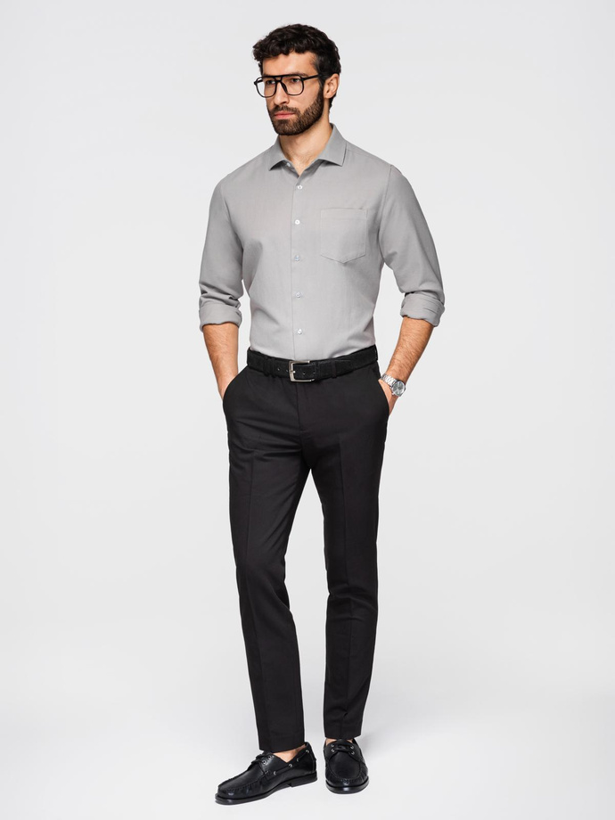Men's classic regular fit shirt - gray V1 K694