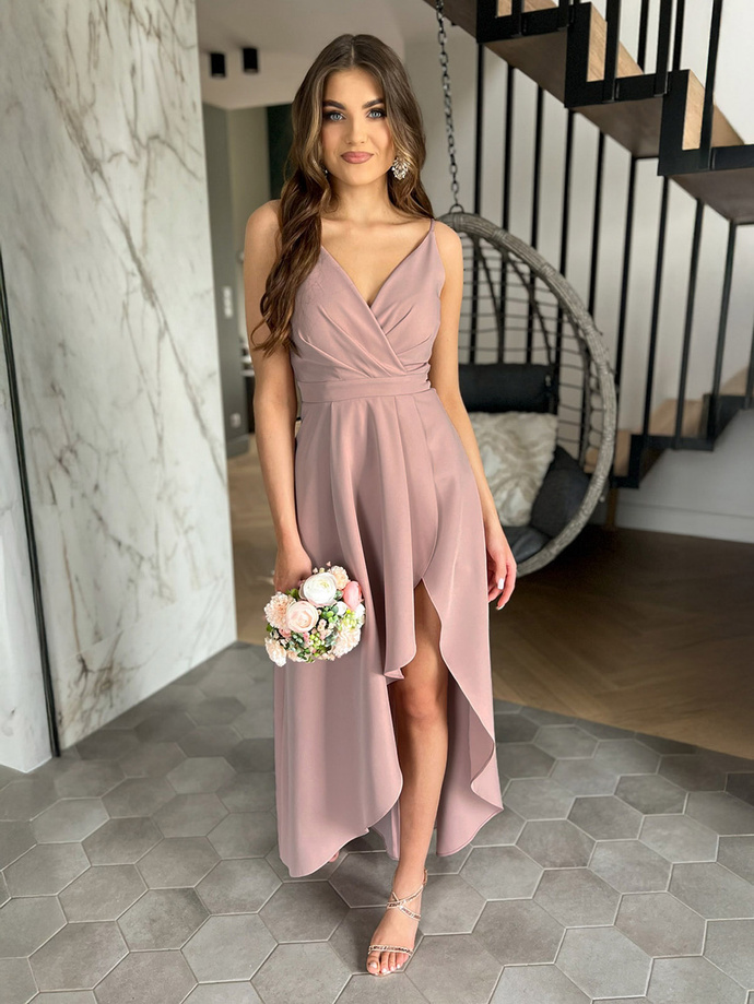 Sukienka maxi LOVE DLR164 - beżowa