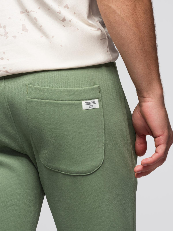 Men's sweatpants with unlined leg - green V3 OM-PABS-0206