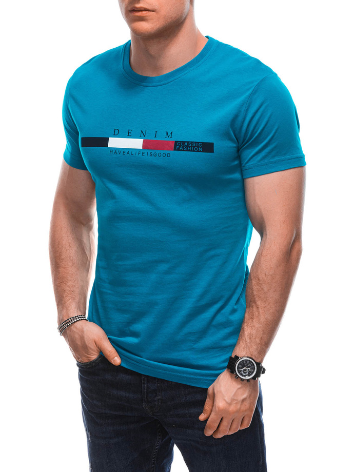 Men's t-shirt S1919 - turquoise