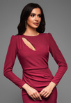 Evening dress LA-OM-DLR027 - burgundy