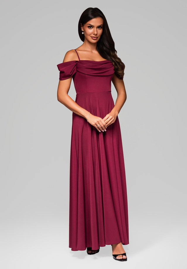 Evening dress LA-OM-DLR038 - dark red