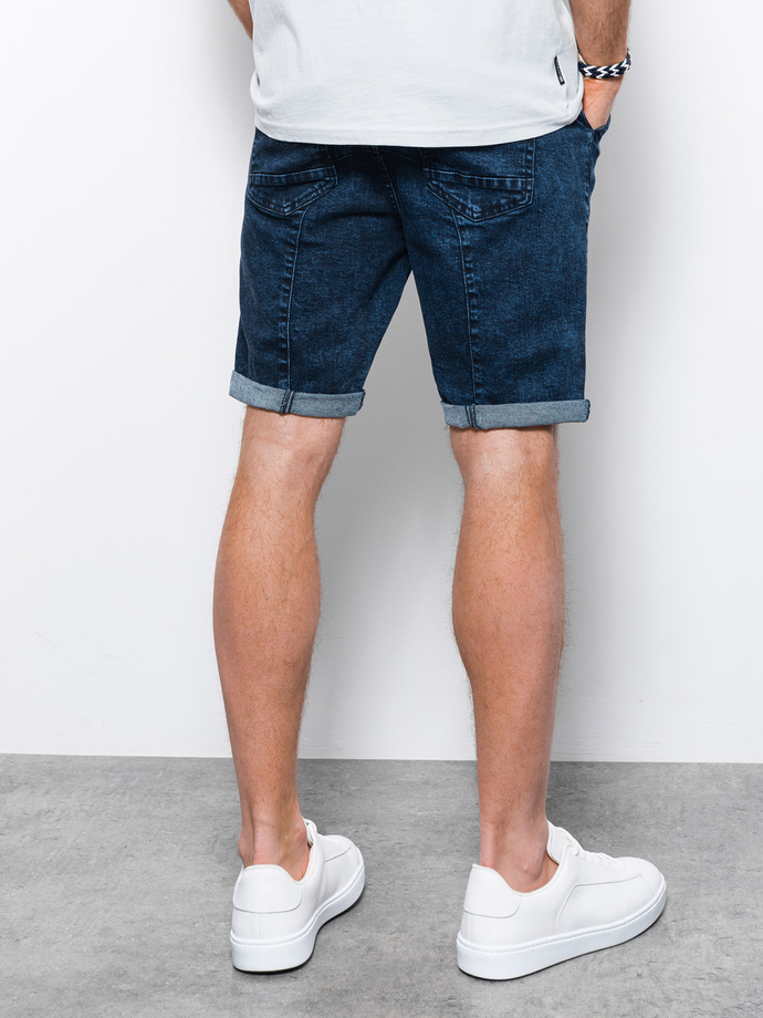 Men's denim shorts - dark jeans W361