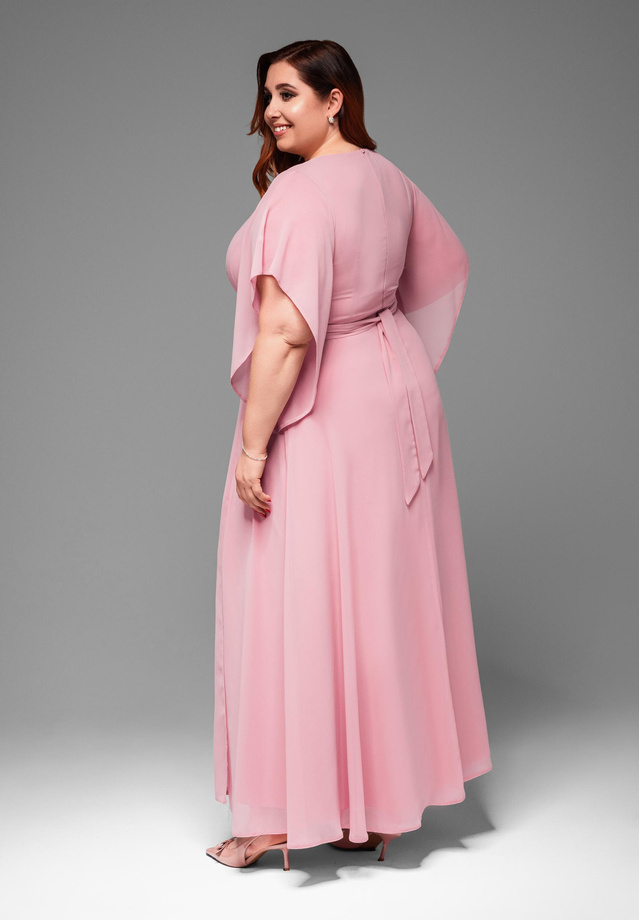 Sukienka wieczorowa LA-OM-DLR019 - powder pink