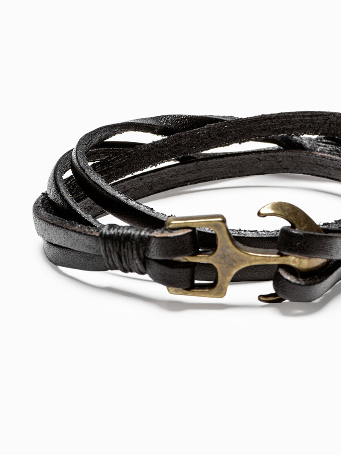 Men's bracelet on the strap - black A205