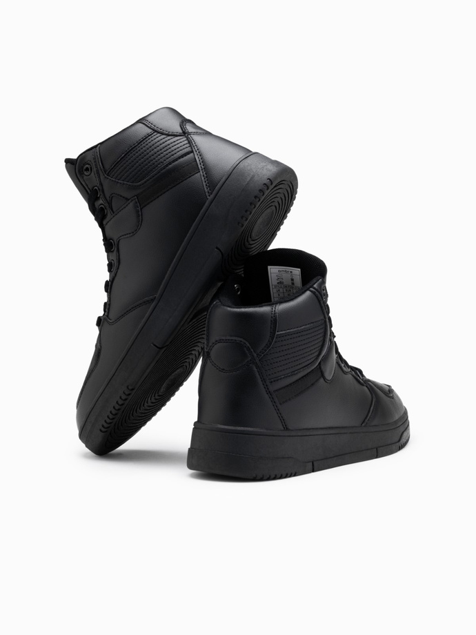 Men's insulated sneaker boots with high upper - black V6 OM-FOSH-0139