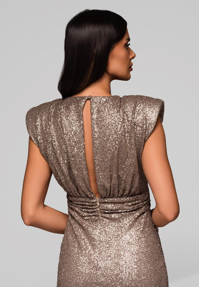 Evening dress LA-OM-DLR215 - old gold