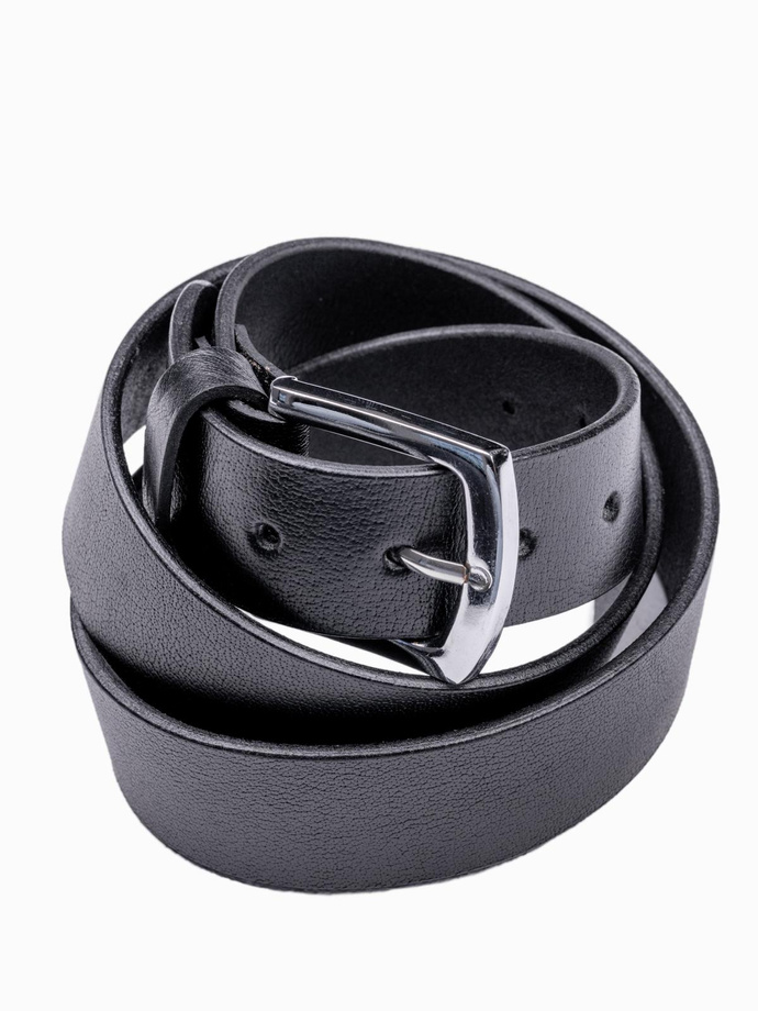 Zestaw męskich akcesoriów skórzanych pasek breloczek bransoletka - czarny V1 A852