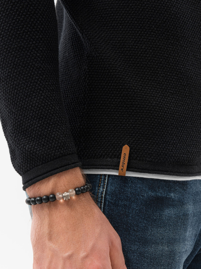 Sweter męski - czarny V1 E121