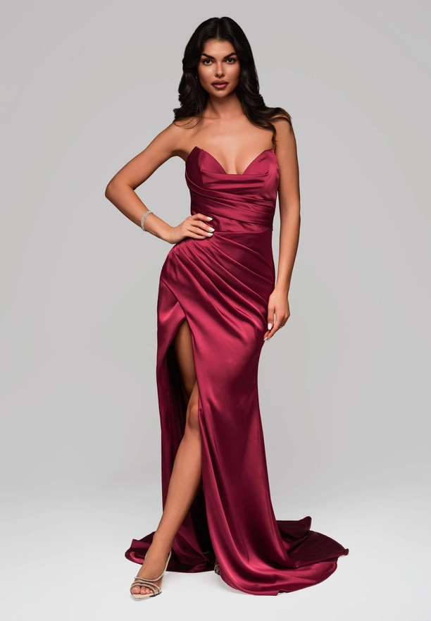 Evening dress LA-OM-DLR140 - burdungy