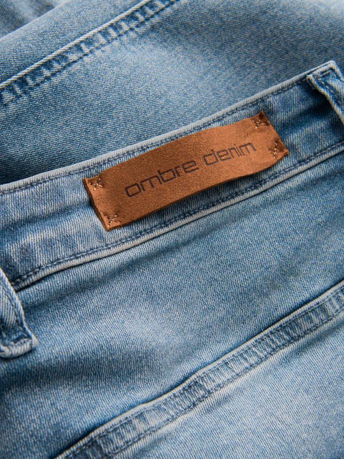 Men's classic washed REGULAR FIT jeans - light blue V2 OM-PADP-0217