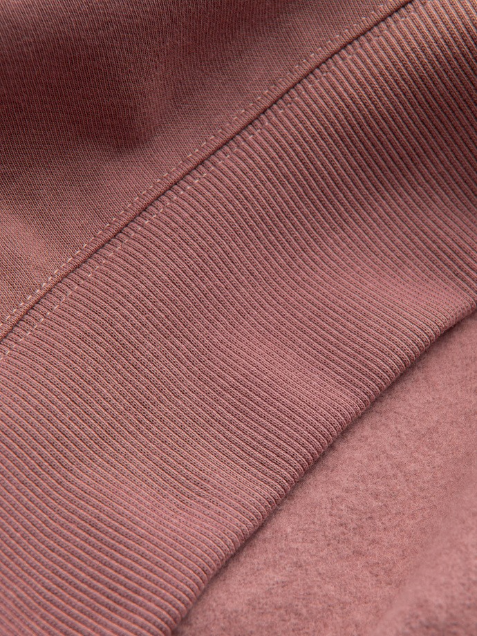 Men's BASIC cotton non-stretch sweatshirt - dark pink V4 OM-SSBN-0159