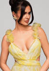 Evening dress LA-OM-DLR161 - yellow