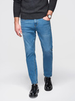 Men's jeans with REGULAR FIT rubs - blue V3 OM-PADP-0241