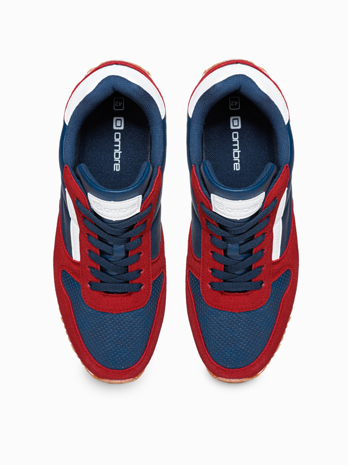Men's sneaker shoes - red and navy blue V3 T310