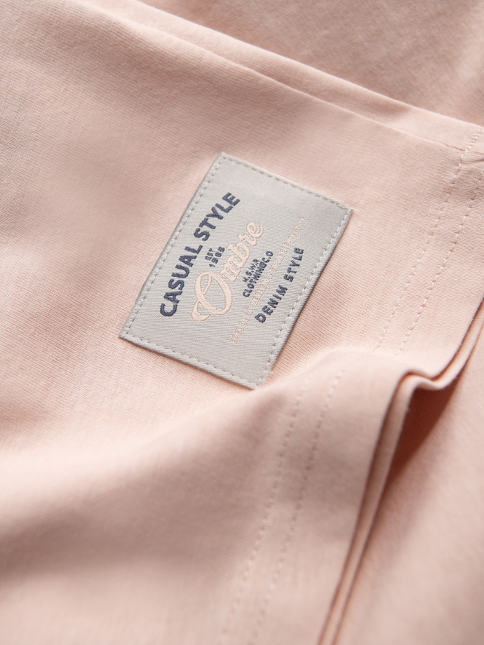 Men's printed cotton t-shirt - light pink V3 S1752