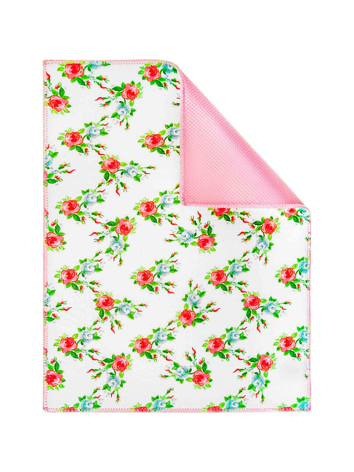 Dish drainer mat English Rose A691 - pink