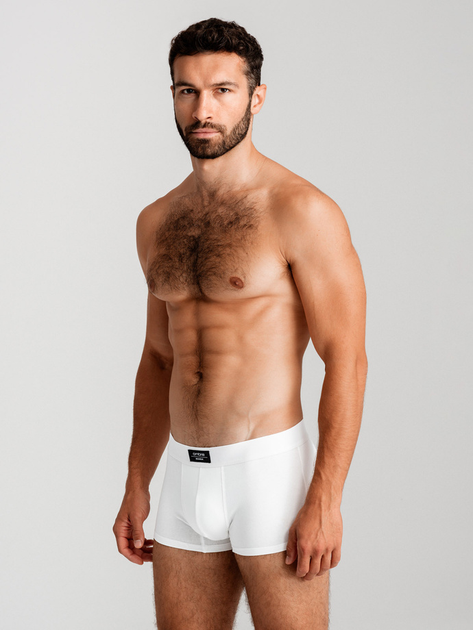 BASIC men's single color matching boxer shorts with elastane - 3 pack mix OM-UNBB-0106