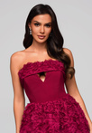 Evening dress LA-OM-DLR181 - dark red